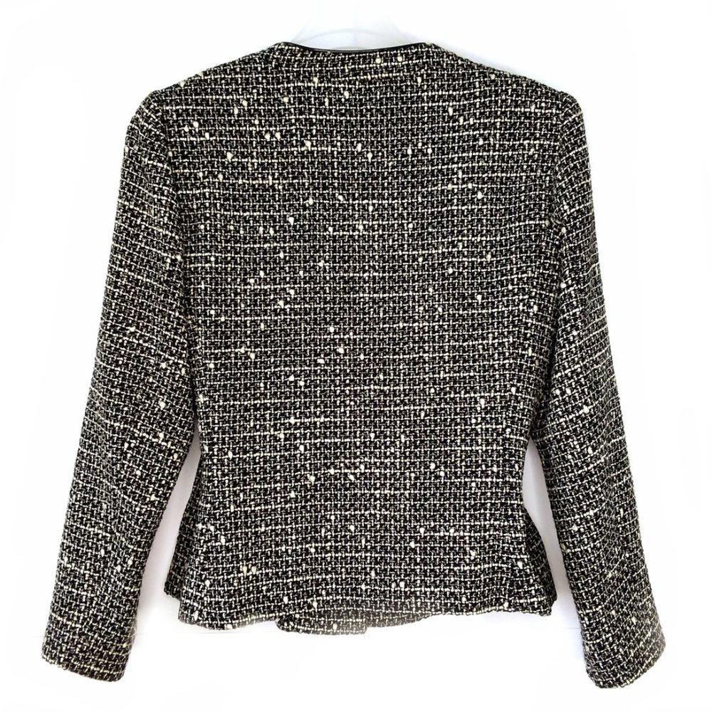 Elie Tahari Tweed Virgin Wool Blend Blazer Suit Jacket - Picture 6 of 9